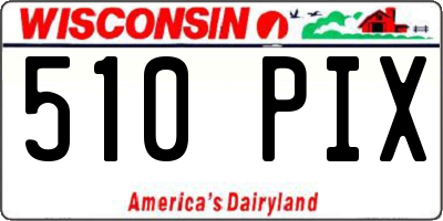 WI license plate 510PIX