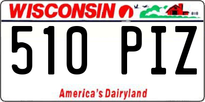 WI license plate 510PIZ