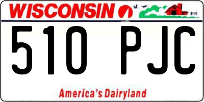 WI license plate 510PJC