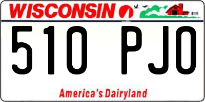 WI license plate 510PJO