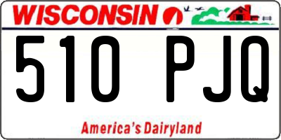 WI license plate 510PJQ