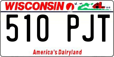 WI license plate 510PJT