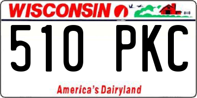 WI license plate 510PKC