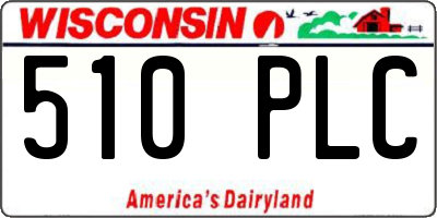 WI license plate 510PLC