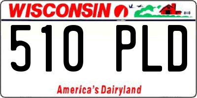 WI license plate 510PLD