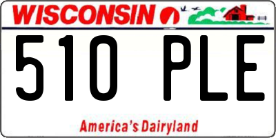 WI license plate 510PLE