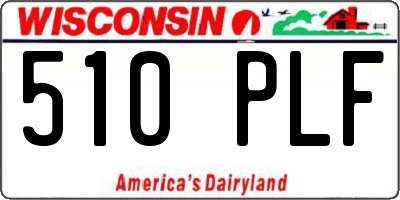 WI license plate 510PLF