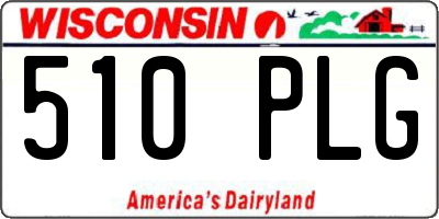 WI license plate 510PLG