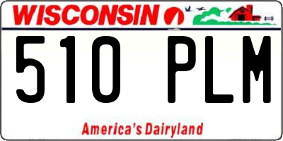 WI license plate 510PLM