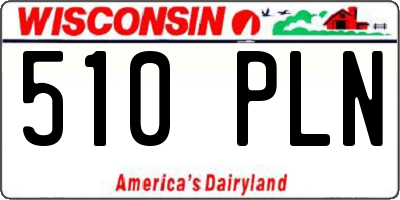 WI license plate 510PLN