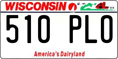 WI license plate 510PLO