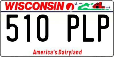 WI license plate 510PLP