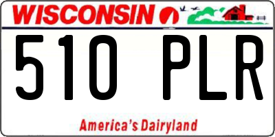 WI license plate 510PLR