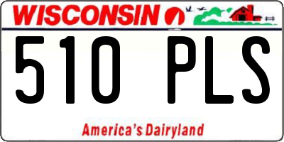WI license plate 510PLS