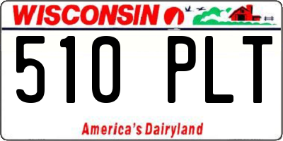 WI license plate 510PLT