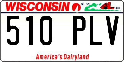 WI license plate 510PLV
