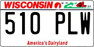 WI license plate 510PLW