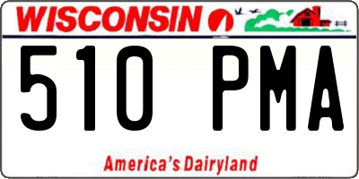 WI license plate 510PMA