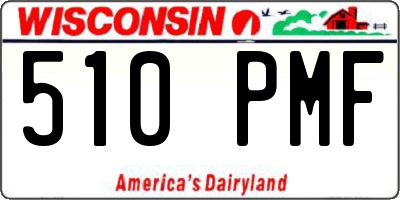 WI license plate 510PMF