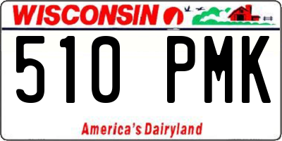 WI license plate 510PMK