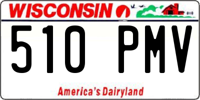 WI license plate 510PMV