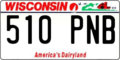 WI license plate 510PNB