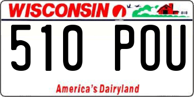 WI license plate 510POU