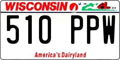 WI license plate 510PPW