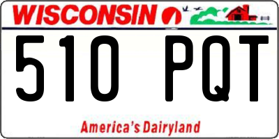 WI license plate 510PQT