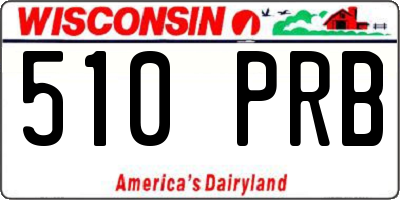 WI license plate 510PRB