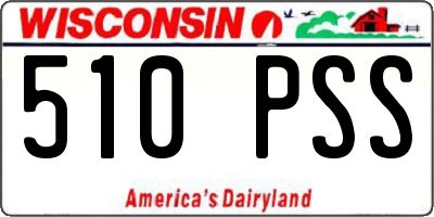 WI license plate 510PSS