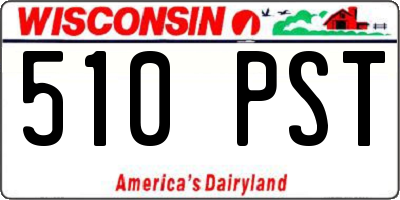 WI license plate 510PST