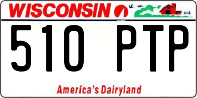 WI license plate 510PTP