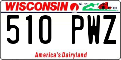 WI license plate 510PWZ