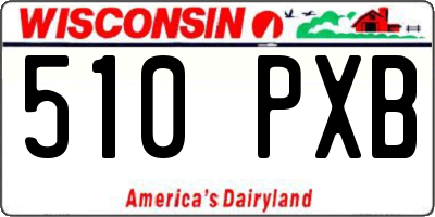 WI license plate 510PXB