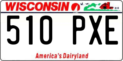 WI license plate 510PXE