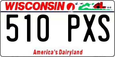 WI license plate 510PXS