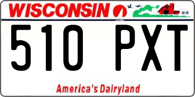 WI license plate 510PXT