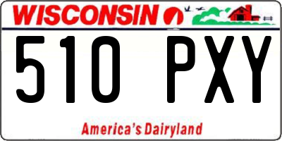 WI license plate 510PXY