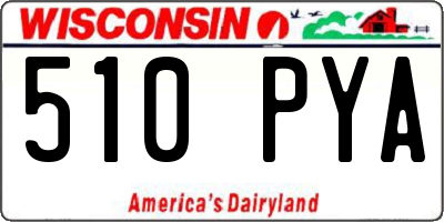 WI license plate 510PYA