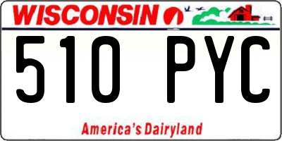 WI license plate 510PYC