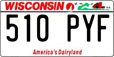 WI license plate 510PYF