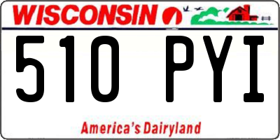 WI license plate 510PYI