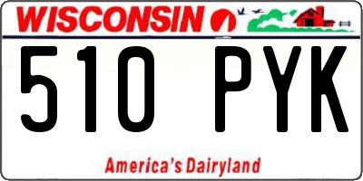 WI license plate 510PYK