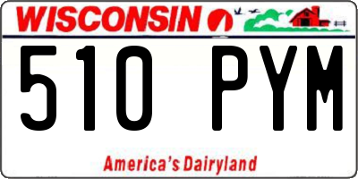 WI license plate 510PYM