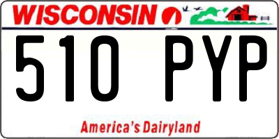 WI license plate 510PYP