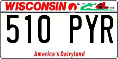 WI license plate 510PYR