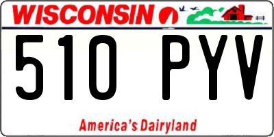 WI license plate 510PYV