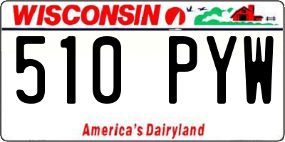 WI license plate 510PYW