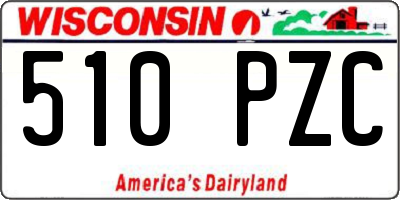 WI license plate 510PZC